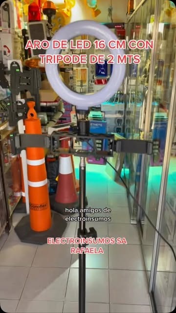 Aro de luz LED de 16 cm con trípode